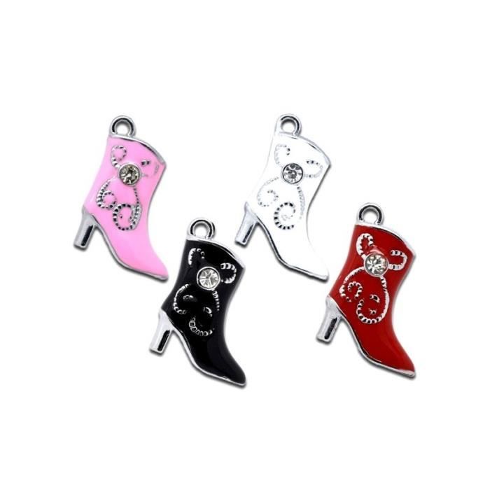 Lot De 3 Charms (breloques) En Forme De Botte En Métal Argenté - Pour Bracelet Ou Collier - Neuf