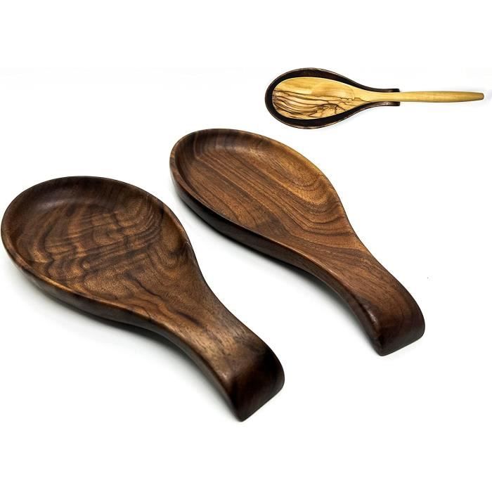 Repose Cuillère En Bois D'acacia, Cuillère Repose En Bois Naturel Repose Ustensiles De Cuisine En Bois Repose Cuillere Resistant A La Chaleur Porte Cuillere Pour Cuisiniere Bois Dacacia 92502426