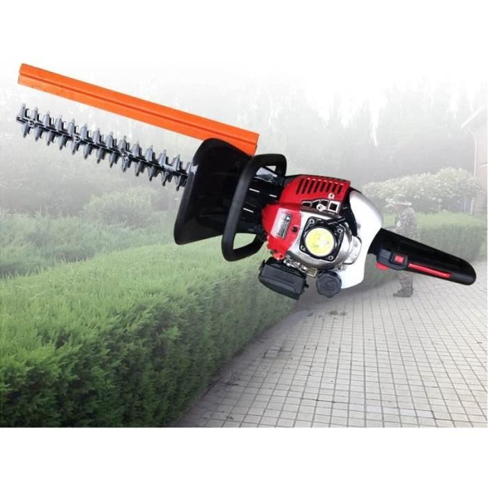 Taille-haie Thermique Essence 22.5cc 2 Temps - Lame 55cm - Puissance 650W - Pour Haies Et Travaux De Jardinage - Poids 5.3kg