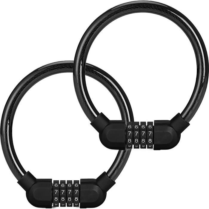 Cadenas Velo Chaîne Antivol Velo à Code Réinitialisable à 5 Chiffres