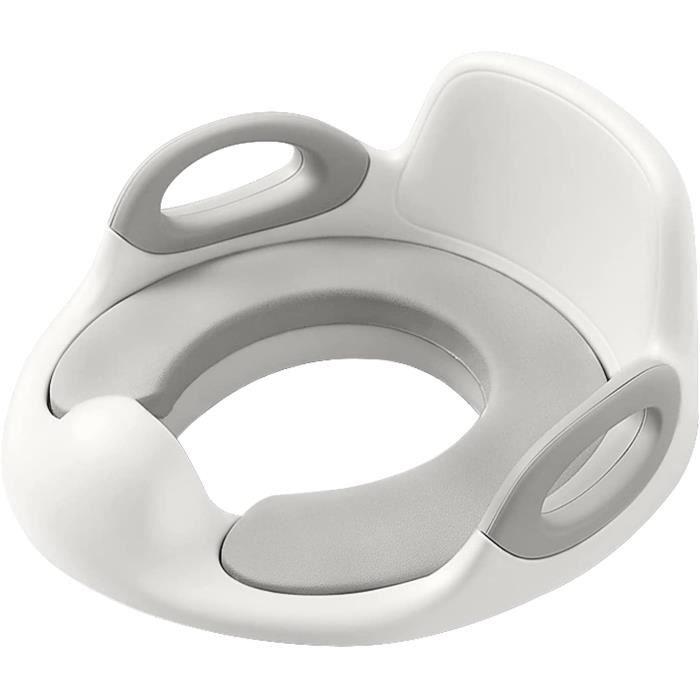 Abattant WC pour Enfants Antiderapant avec Poignee et Protection contre les Eclaboussures Potty Trainer pour 1 8 Ans blanc Cdiscount Bricolage