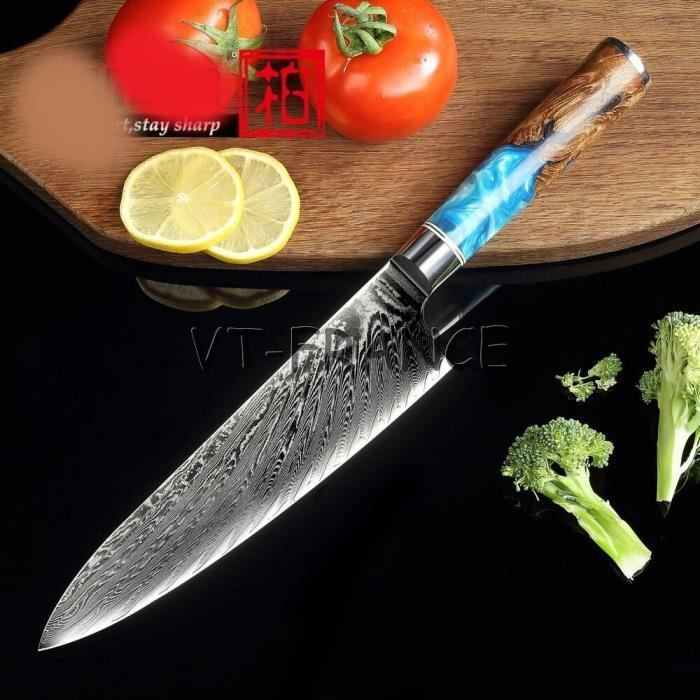 Xituo Couteaux De Boucherie Damas, Couteau De Chef Professionnel
