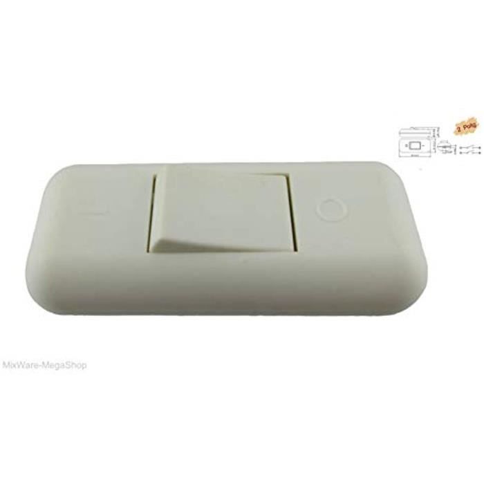 2 Broches 2 A Ficelle-entre Interrupteur Blanc 250 V ~ Adapte Pour DEL SMD