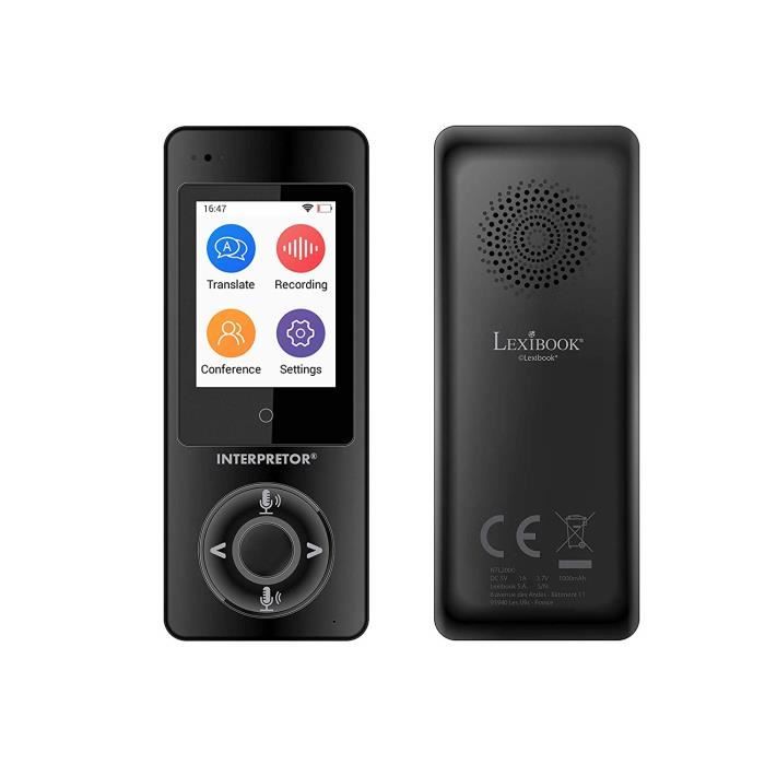 Lexibook Interpretor Traducteur Vocal Instantane Traduction Precise De Qualite Professionnelle 45 Langues Ecran Tactile Mode Achat Vente Livre Parution Pas Cher Cdiscount