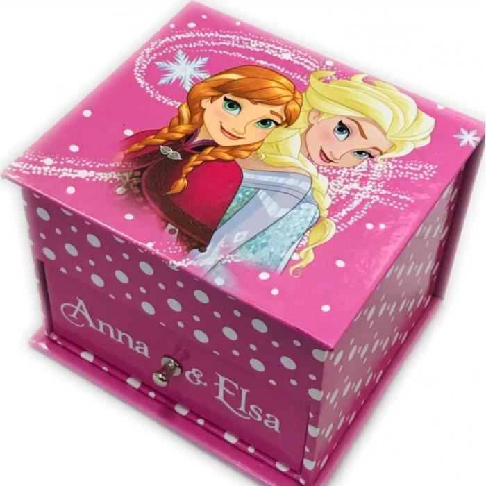 Boîte à bijoux Reine des neiges Elsa et Anna (1 tiroir) 11 cm - Cdiscount  Maison