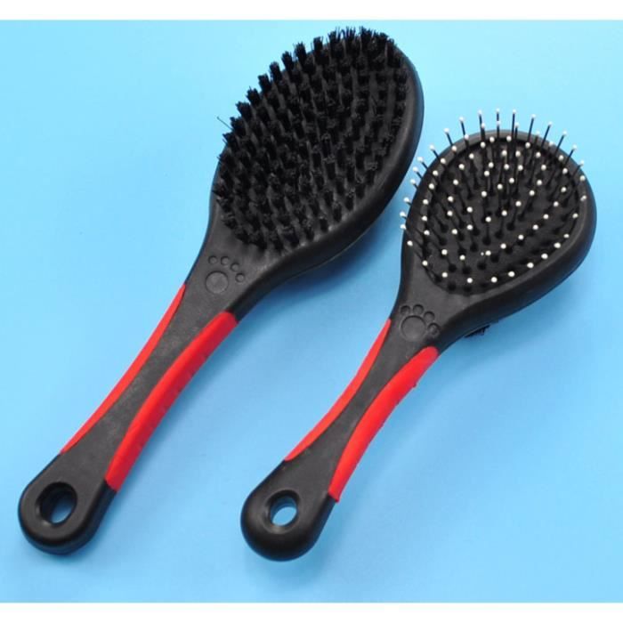 Brosse Peigne de Toilettage - Double Face - 2pcs - 18x6.5cm et 22x6.5cm - Pour Chien et Chat