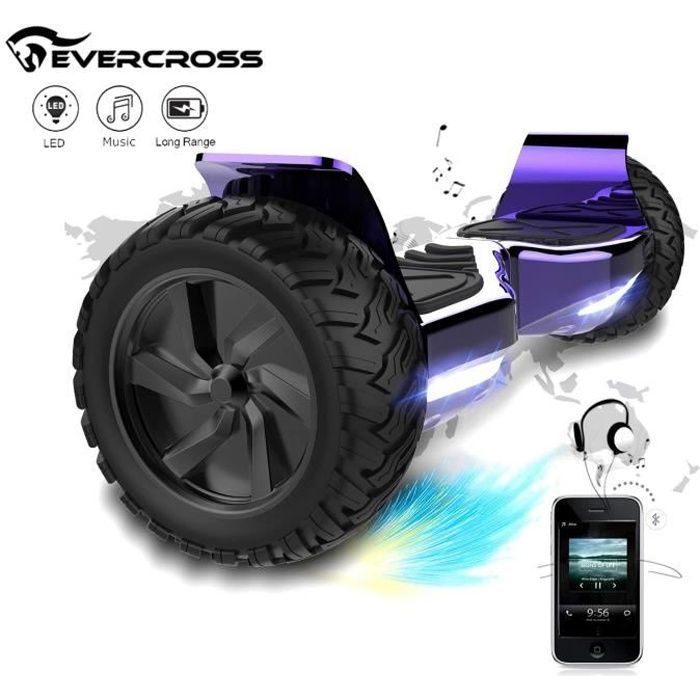 Hoverboard EVERCROSS - Modèle Hummer - Tout terrain - Scooter électrique auto-équilibrant 8.5'' - Violet