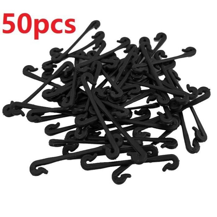 100 Pinces à Plantes Grimpantes - Support Tomates, Concombres - Plastique Durable Blanc