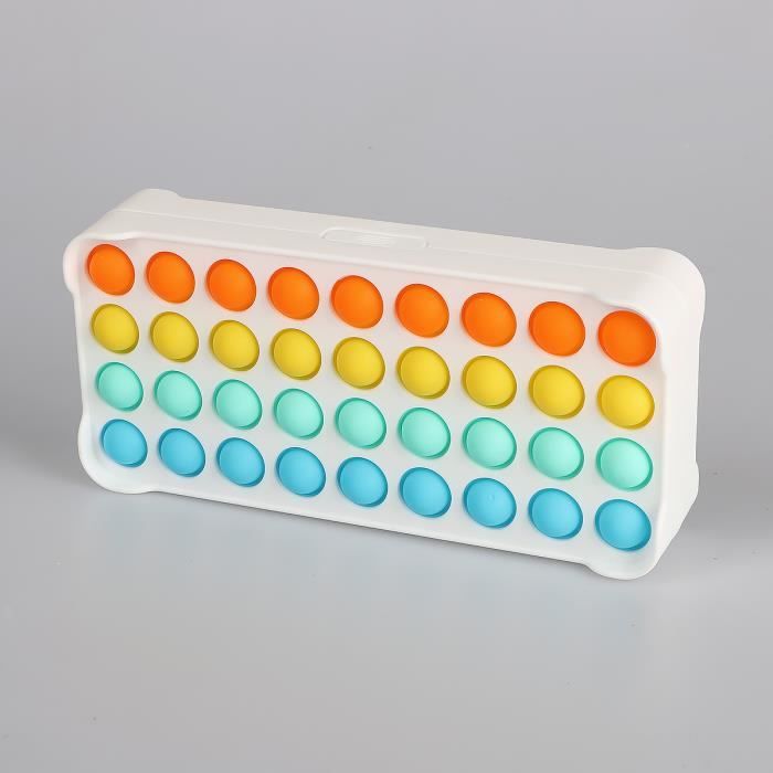 Porte-clés Bouton Décompresseur - 4 Couleurs - Jouet Anti-stress Pour Adulte - Cadeau Bureau, Voyage, Quotidien