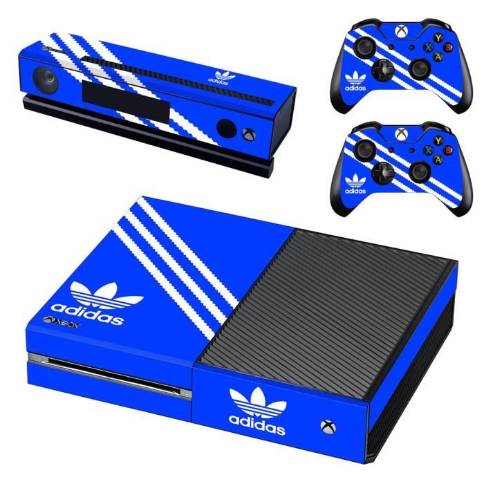 Adidas Logo Xbox One Skin Vinyl autocollant Peau Sticker pour xbox one console 2 Kits pour manettes 1 Sticker Kinect Set 01 Cdiscount Informatique