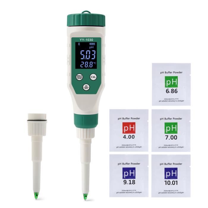 Mesure-controle,Ph-mètre numérique Bluetooth alimentaire 0.00 ~ 14.00  capteur de haute précision testeur d'acidité - Meter and Probe - Cdiscount  Jardin