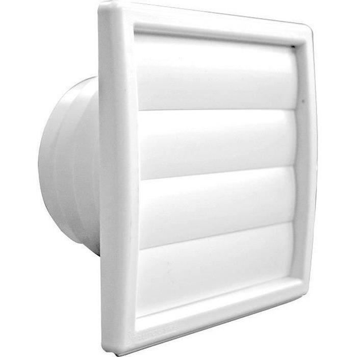 Clapet extérieur à volets - AUTOGYRE - D : 100 à 130 mm - PVC - Blanc