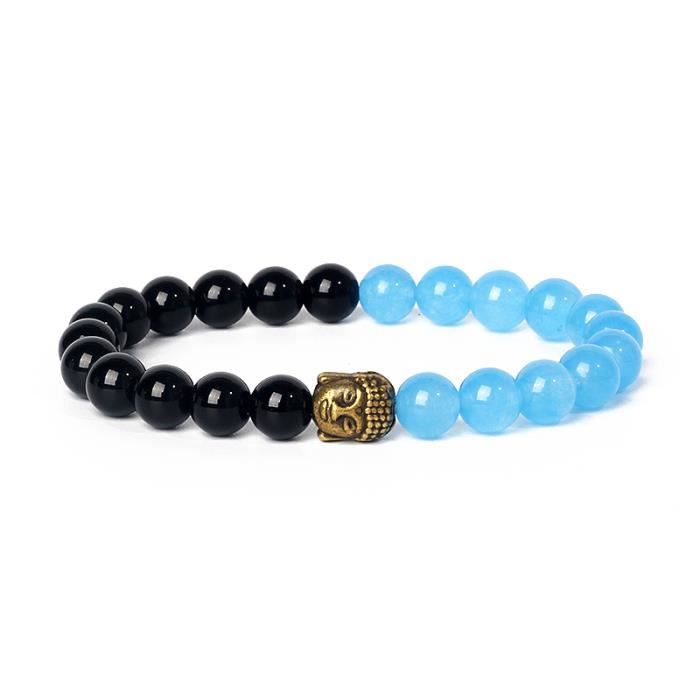 Bracelet en Hématite avec Tête de Bouddha – Confiance, Protection et Bien-être