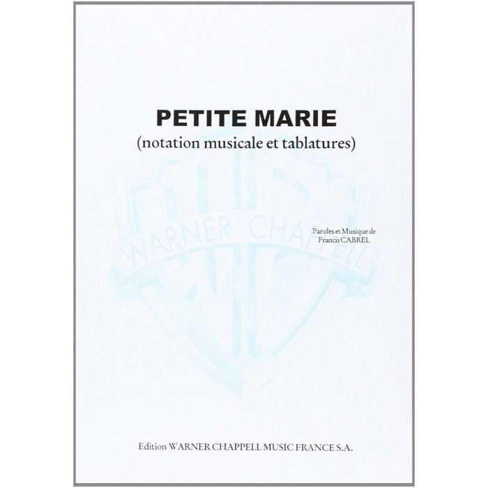 Francis Cabrel Petite Marie Tablature Guitare Partitions Cdiscount