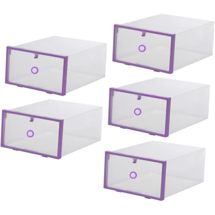 Healifty Boîtes De Rangement Transparentes Pour Chaussures Empilables