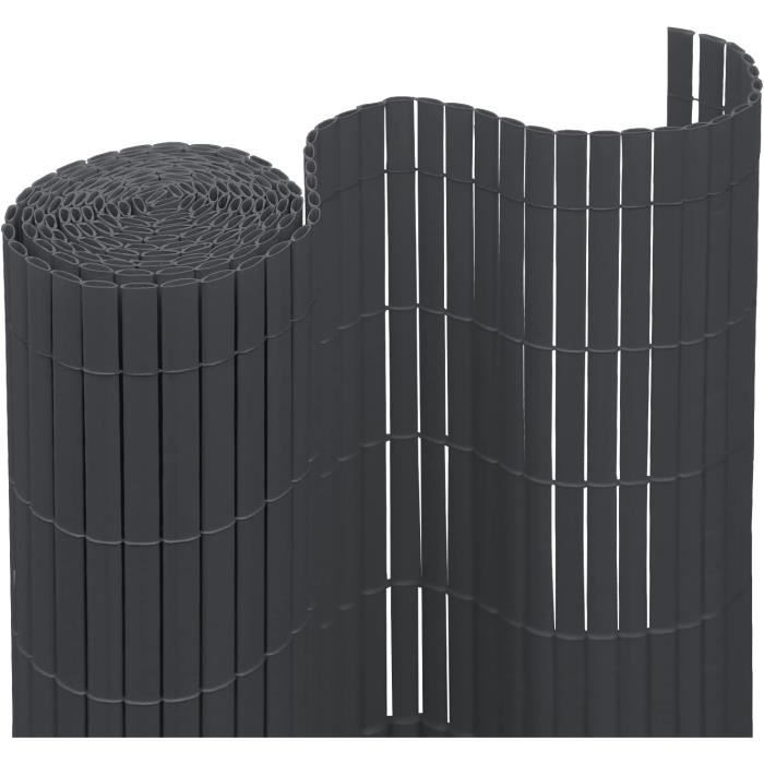Brise-vue Lospitch En PVC Pour Balcon Et Terrasse - 90x500 Cm Gris - Protection Intimité Et Vent