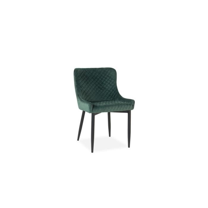 smarttrunc (chaise polyester metal vert 52x62x82cm - polyester, métal - décoration d'autrefois,132)