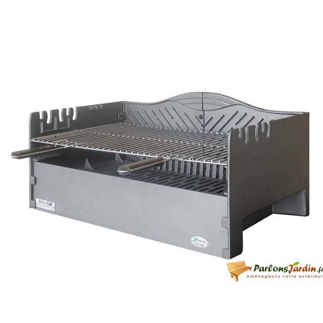 Barbecue Rond En Fonte à Charbon De Bois Portable - 20x12 Cm, Avec Grille, Pince Et Planche, Idéal Camping, Pique-nique