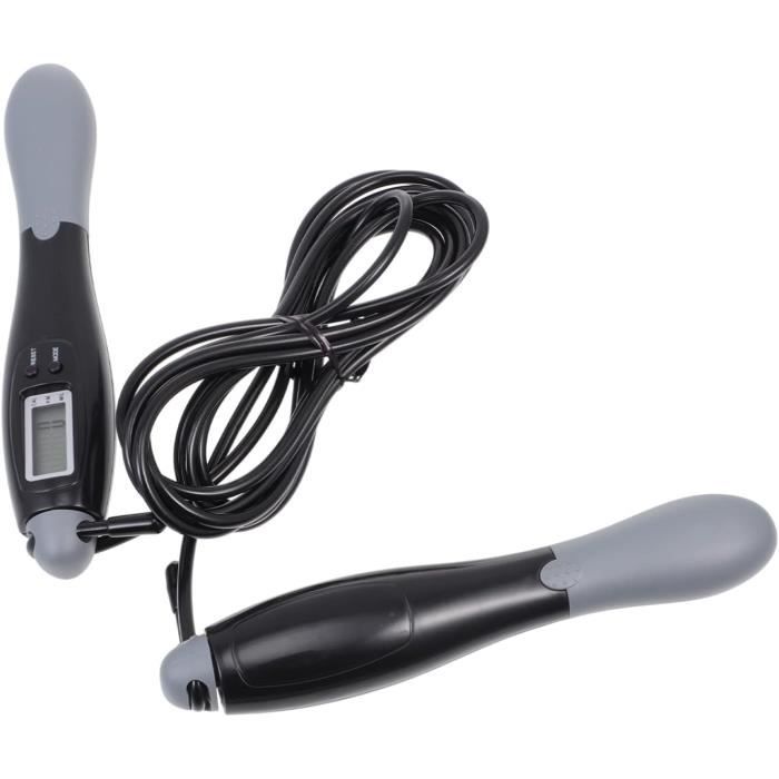 Corde à Sauter Sans Fil Avec Compteur - Poignées Lestées - LCD Rétroéclairé - Parfaite Pour Le Fitness