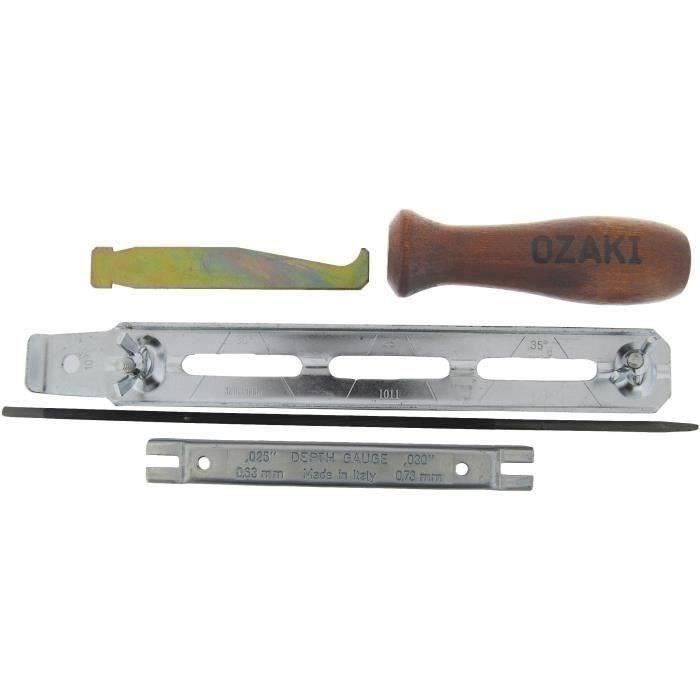 Kit d'affûtage OZAKI pour chaîne de tronçonneuse( 1/4, 3/8 043 et 3/8 050 Lo Pro)