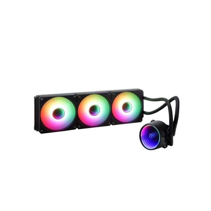 GELID SOLUTIONS Liquid 360 — Refroidissement AIO PC noir compatible AM5 radiateur premium affichage temp. GC-4