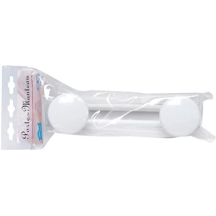 Patère 2 têtes laquée - blanc