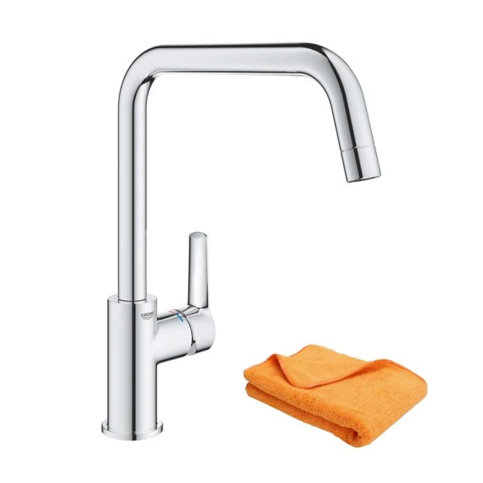 Grohe Robinet cuisine bec haut Start chromé avec microfibre