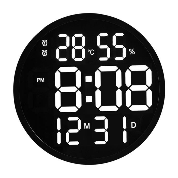Sonomètre WiFi Mural : Capteur De Bruit, Horloge, Température Et Humidité En Temps Réel – Écran LED Et Large Plage De Mesure
