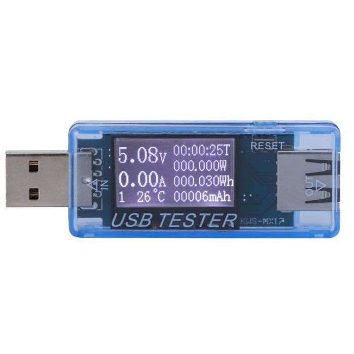 Testeur USB-C 240W 30V - Voltmètre Compteur Puissance Pour Téléphone Et Batterie