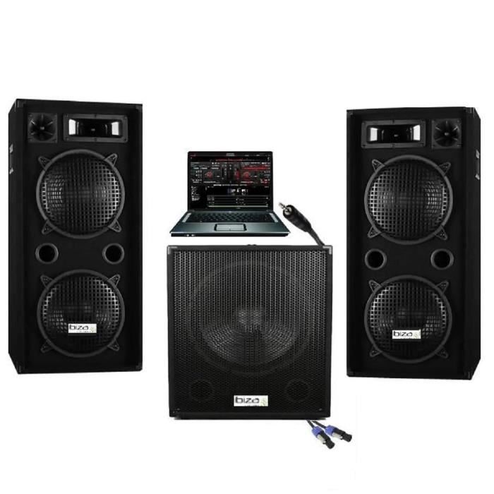 MAX212 Kit Sono DJ, Amplificateur et Table de Mixage - 2800W