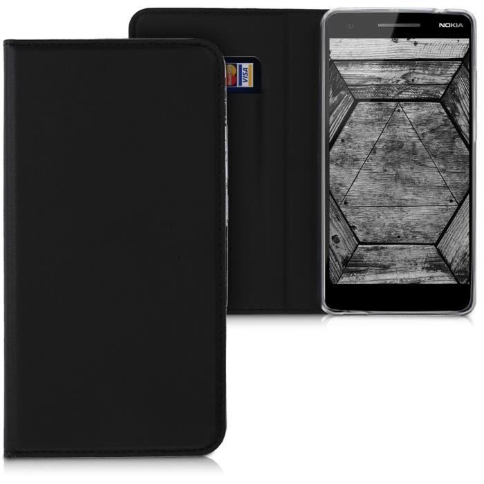 Housse étui à Rabat Pour Nokia 2.2 – Noir – Style Livre – Neuf Avec Emballage – TPU
