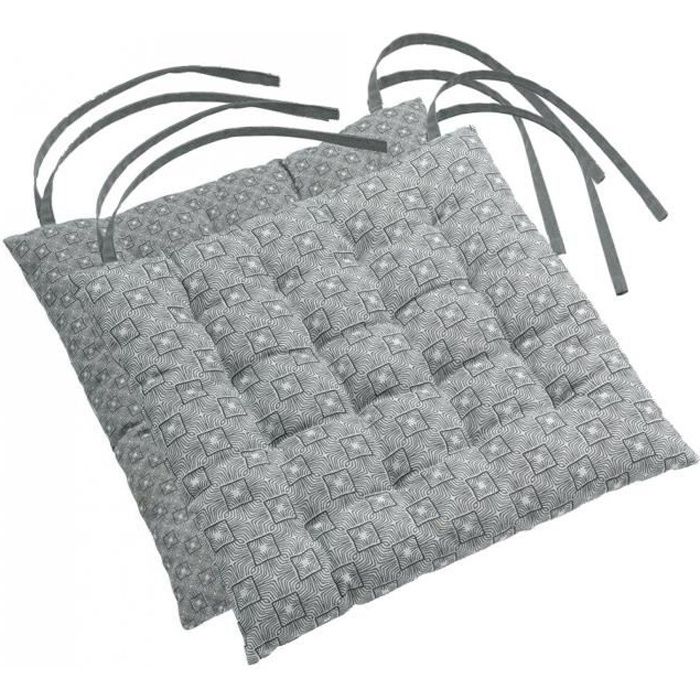 Galette de chaise Berbère ombre 38 x 38 x 3 cm Les Ateliers du Linge 38