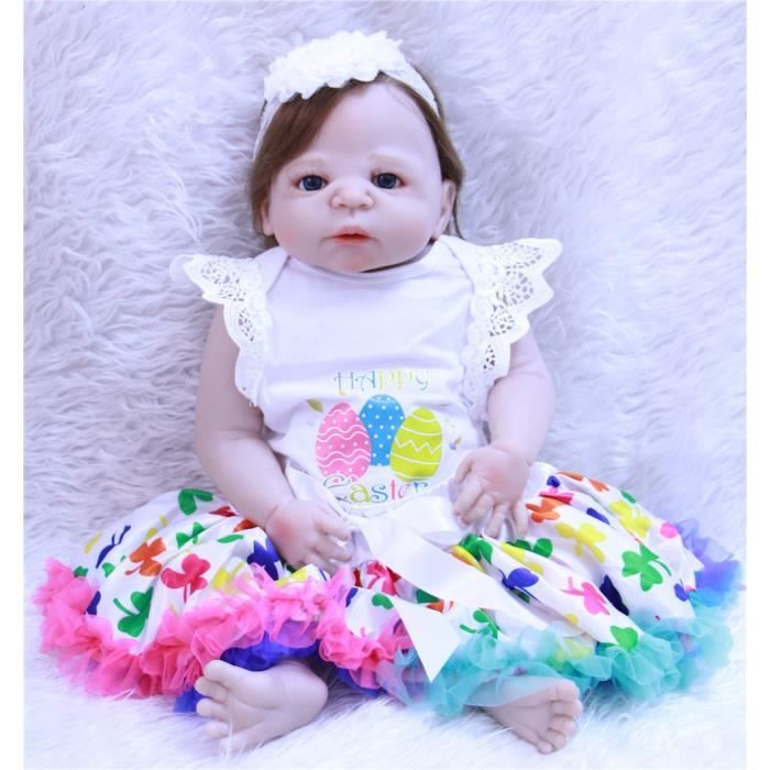 Belle Bebe Fille Renaitre 23 Corps Entier Silicone Renaitre Poupees Pour Enfants Cadeau Princesse Poupees Enracinees Cheveux Boneca Cdiscount Jeux Jouets