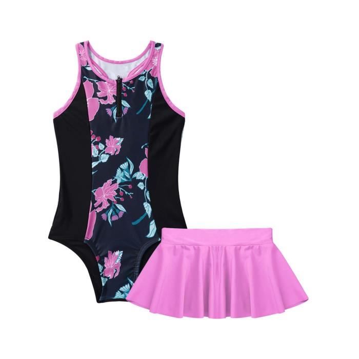 Maillot De Bain Une Pièce Fille Aisyee - Shorty Imprimé Étoiles | Plage Piscine 3-16 Ans | Natation Enfant