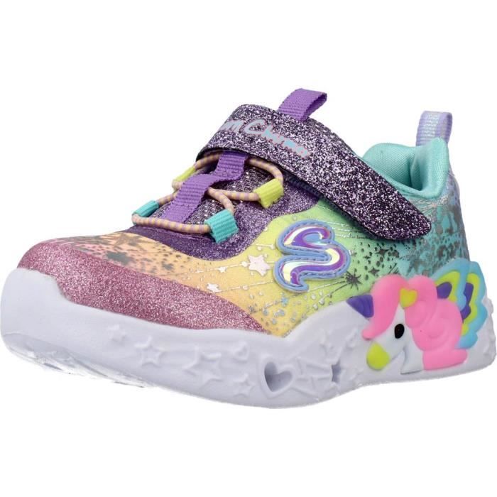 Basket Fille SKECHERS 117900 Blanc Synth tique Lacets