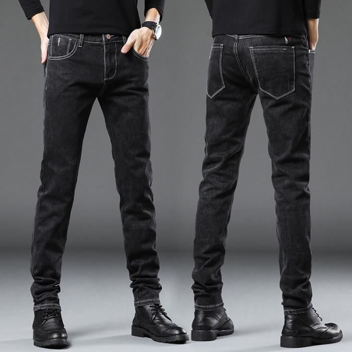 COOFANDY Jean droit pour homme - Stretch - Pantalon à enfiler - Pantalon élégant - Taille élastique avec cordon de serrage - Poches cargo pour homme, bleu, XL COOFANDY Jean droit pour homme - Stretch - Pantalon à enfiler - Pantalon élégant - Taille élastique avec cordon de serrage - Poches cargo pour homme, bleu, XL
