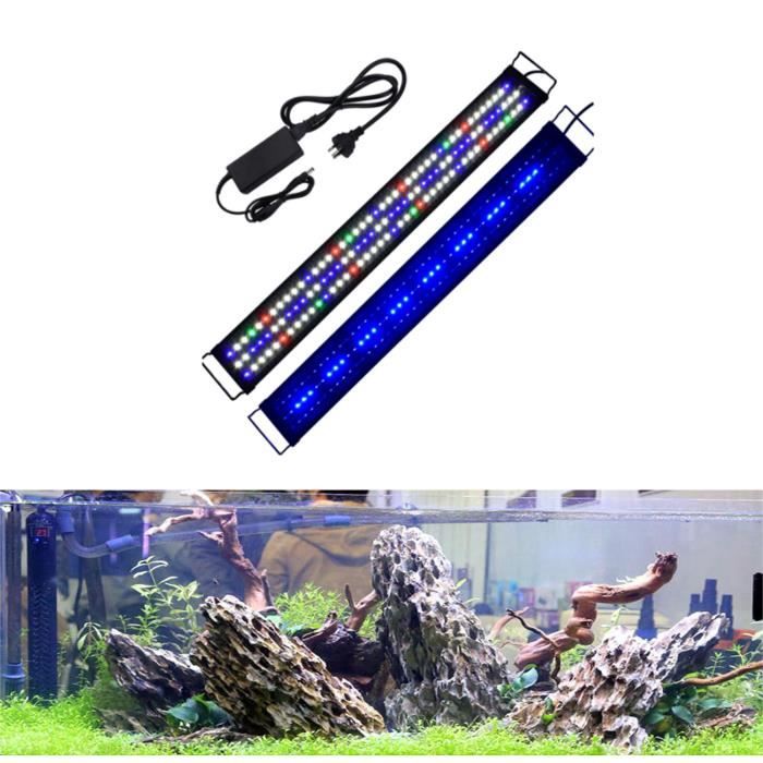 Meilleurs prix pour HSTURYZ Éclairage Aquarium, Rampe LED pour Aquarium, Lumière Aquarium Plantes, 2 Modes Lampe LED pour Aquarium, 90-110 cm, Noir