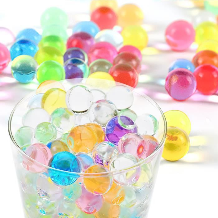 Perles d'eau, boules de gel 7-8mm, 40 000 en bouteille, billes absorbantes  Vase décoration perles d'eau couleur - Cdiscount Maison