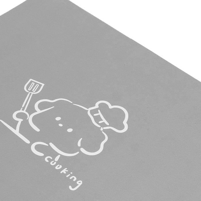 Tapis En Silicone Pour Machine à Café - Antidérapant, Facile à Nettoyer - 48x30 Cm - Gris