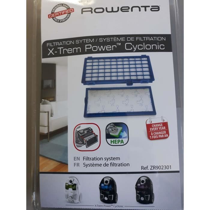 FILTRE.HEPA+FILTRE/MOUSSE X-TREM POWER CYCLONIC ZR902301 ROWENTA