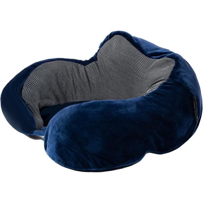 Coussin Nuque Mémoire Forme Avion - Gris - Pour Voyage Et Maison