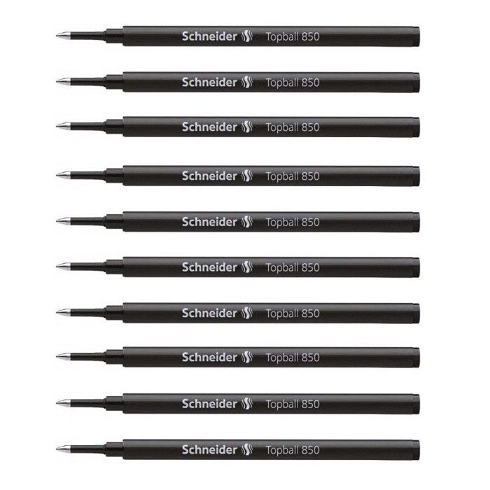 Recharges Stylo Roller Céramique Schmidt 888F - Lot De 10, Pointe 0.6 Mm, Encre Noire, Longueur 110.6 Mm - 8