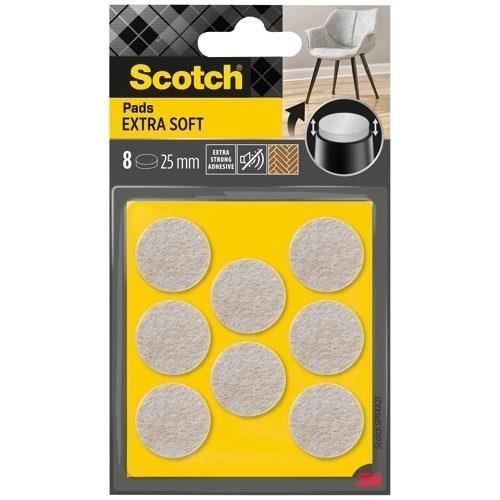 Patin en feutre laine adhésif rond Scotch ø25 mm