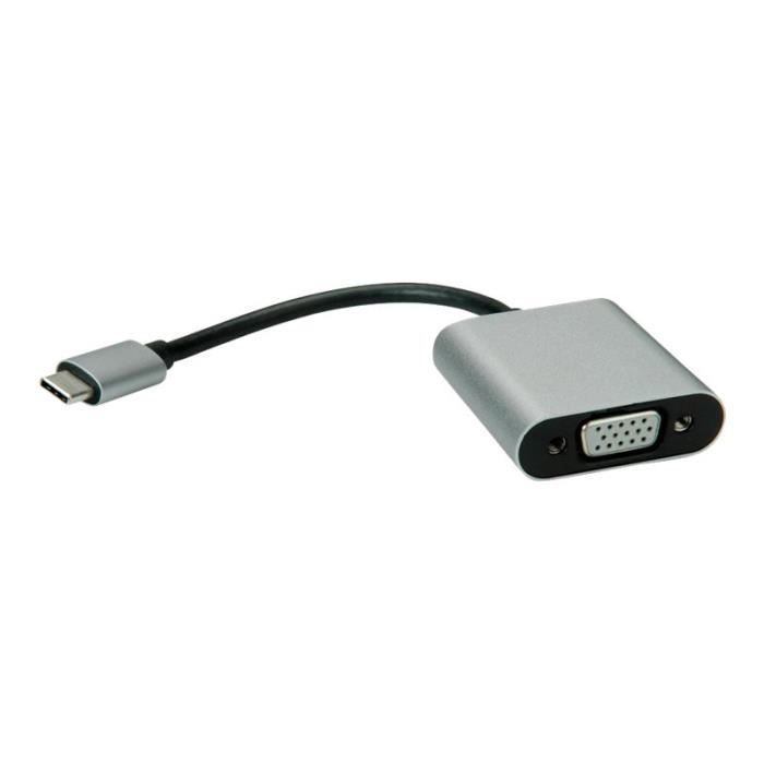 VALUE Adaptateur USB-C 3.1 vers VGA noir - adaptateur vidéo externe ...