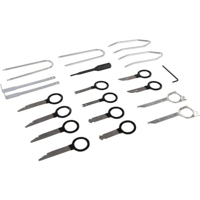 KIT 20 OUTILS POUR DEMONTAGE DEPOSE AUTO RADIOS - Cdiscount Auto