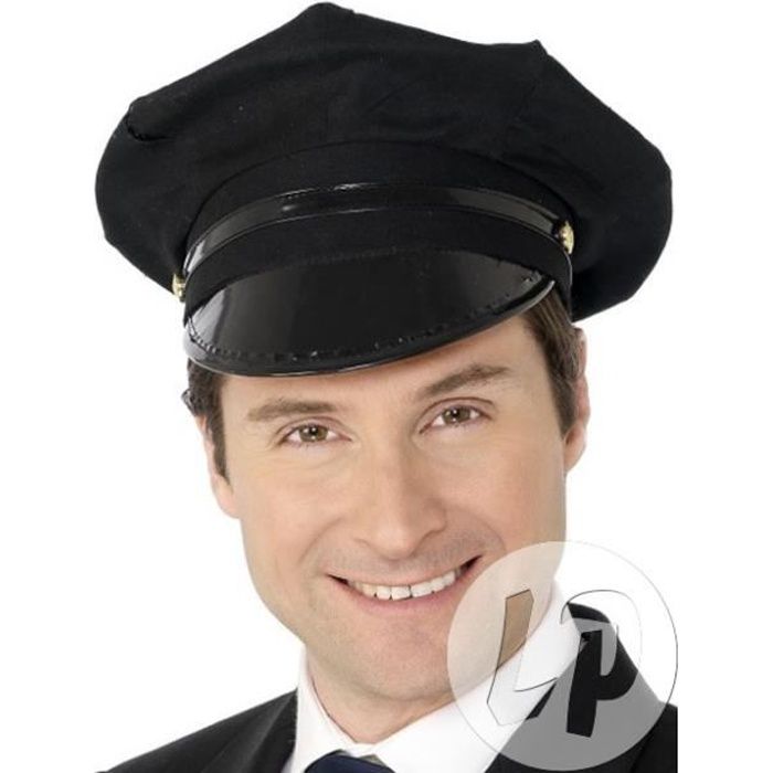SMIFFY S Smiffys Casquette de chauffeur, noire UNIQUE