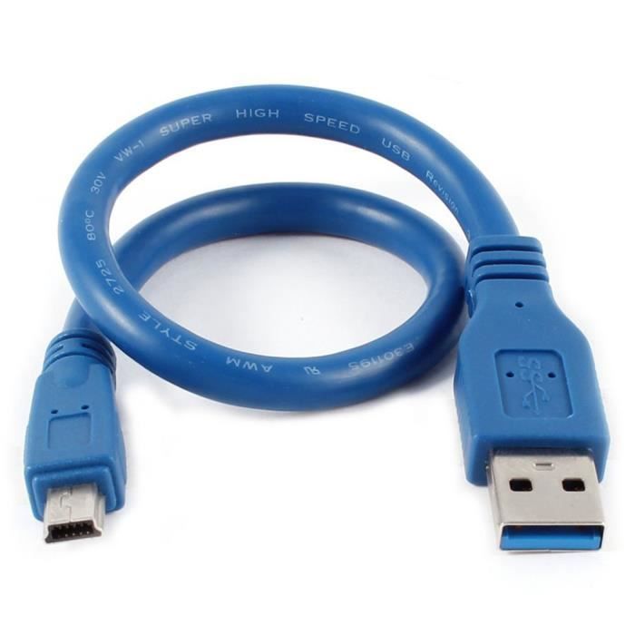 Bleu Usb 3 0 Male A Mini 10 Broches Male M M Cable D Extension Cable De Connexion Prix Pas Cher Cdiscount