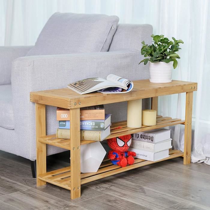 Songmics Meuble Etagere De Rangement Banc Etagere A Chaussure En