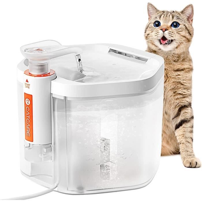 Fontaine à Eau Automatique Pour Chat/chien 2,2 L - Filtre Remplaçable, Silencieuse, Protection Anti-sèche - USB - 8