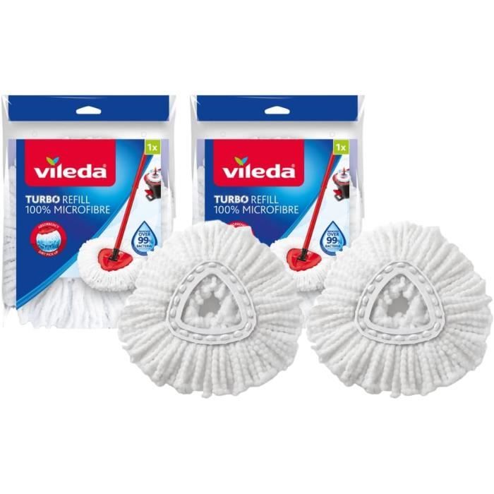Vileda Tête de Balai à serpillère, en Microfibre, Microfibre, Blanc, Twin [132] Cdiscount Maison